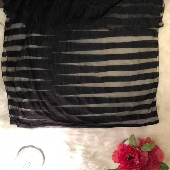 Black Sheer Infinity Scarf - Picture 5 of 6